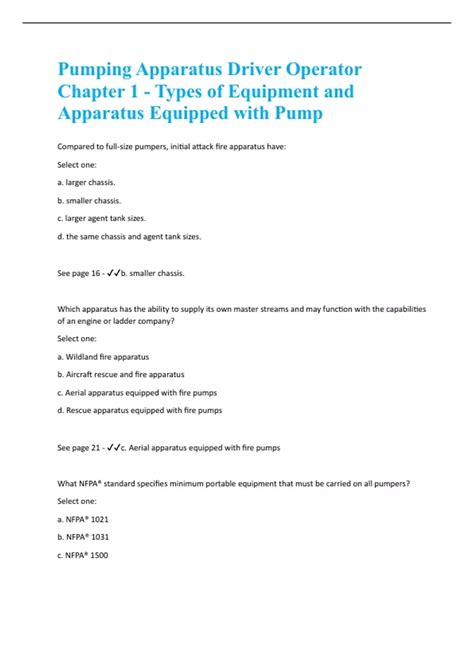 apparatus operator friction loss test questions and answers|Pumping Apparatus Driver Operator Questions and Answers.